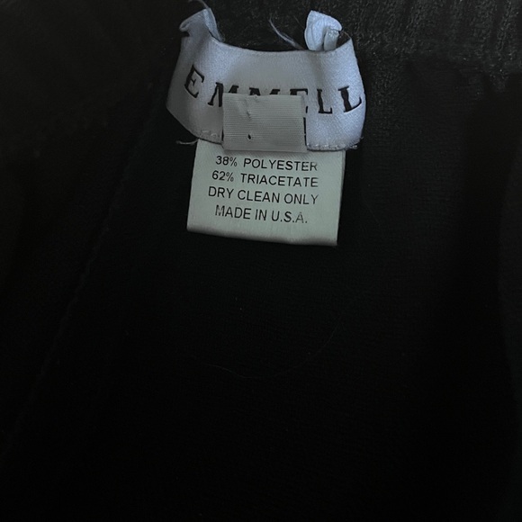 EMMELLE Microlinen Narrow Leg Black Pant Size S - Picture 6 of 6